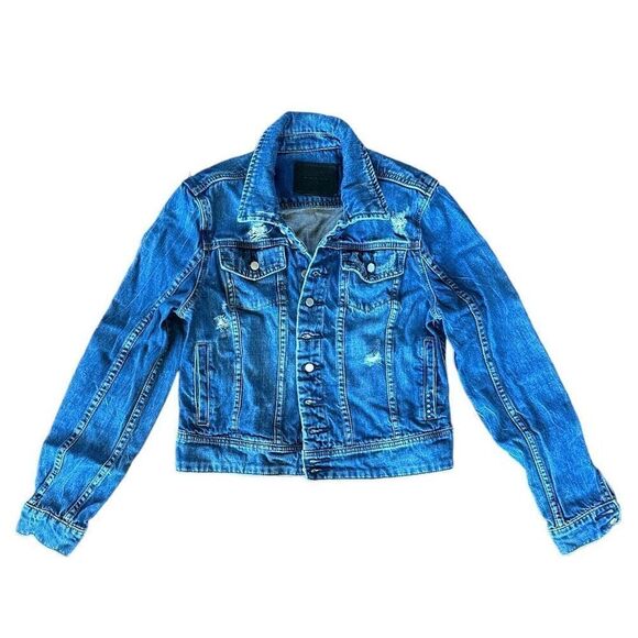 Blank NYC 100% Cotton Distressed Denim Jacket Size S - Picture 1 of 10
